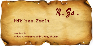 Mózes Zsolt névjegykártya